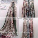 Girls Beautiful Flower Scarf Cotton Jacquard Wedding Shawl New Style Hijab thumbnail-2