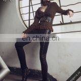 Steampunk Trousers Made of Stretchy Vegan Leather and Fleece Lining thumbnail-3