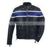 HMB-0476D LEATHER JACKETS MOTORBIKE COATS BLACK BIKER STYLE
