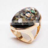 Special Design Ring, Stone Ring, Gold Plated Ring, Black Diamond Ring thumbnail-1