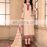 Beige Colored Georgette Awesome Salwar Suit