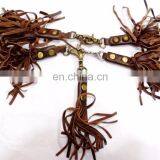 Vintage Key Chain Handmade Pom Pom Tassels Ethnic Boho Handbag Decor 5 PC's Lot