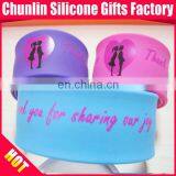 Printing Silicone Slap Bracelet as Wedding GIfts for Lover thumbnail-1