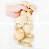 Brazilian Blond 613 Human Hair Bundles With Closure Cuticle Aligned Hair thumbnail-2