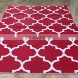 China Custom Rug pp Plastic Camping Mat Outdoor Indoor Red Rug Patio Mat