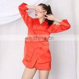 TWOTWINSTYLE Elegant Notched Collar Long Sleeve High Waist Asymmetrical Women Blazer thumbnail-4