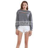 TWOTWINSTYLE Women's Sweatshirts O Neck Long Sleeve Loose For Femasle Casual Hollow Out thumbnail-2