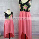 2019 Women Maix Dress Printing Stitching Mother Daughter Matching Dress (this Link for WOMAN) thumbnail-1