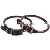 Outdoor Soft Round Leather Pet Collar thumbnail-1