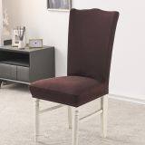 Ivory Brushed Stretch Dining Room Chair Covers Soft Removable Dining Chair Slipcovers thumbnail-2
