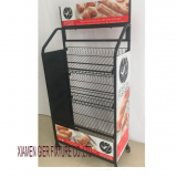 Metal Mesh Basket Shelf Bakery Removable Tiered Bread Wire Display Rack thumbnail-5