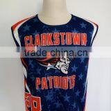 100%polyester Men's Performance Reversible Sublimation Print Tank Top thumbnail-3