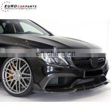 C63 Front Lip Fit for MB C-class W205 C63 2014-2016year Sedan to B-style Carbon Fiber C63 Carbon Front Spoiler thumbnail-4