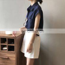 Women's Fashion New Style Short Sleeve Summer Korea Tencel Lyocell Shirts thumbnail-5