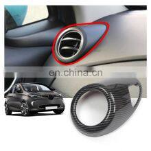 Carbon Fiber Decorative Sticker Interior Accessory Trim Air Outlet Dashboard Cover For Renault Zoe 2021 thumbnail-1