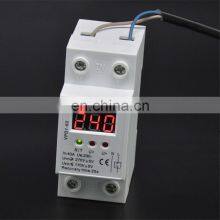 40A 63A 220V Auto Reconnect Over Voltage and Under Voltage Protection Overvoltage Protector With Voltmeter Voltage Monitor
