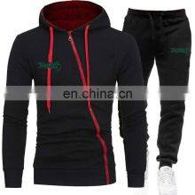 Manufacturers Custom LOGO New Men's Plus Size Casual Zipper Cardigan Zipper Sports Jogging Suit Custom Hoodie S-5XL thumbnail-1