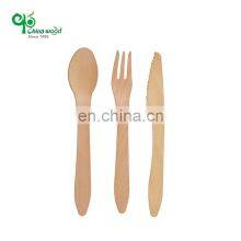Yada Eco - Friendly Disposable Wooden Case Steak Take Away Spoon Knife And Fork Set Wooden Disposable Cutlery thumbnail-1