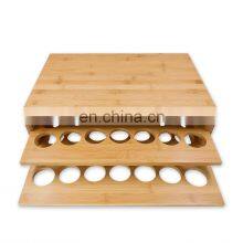 Bamboo 2 Tiers Coffee Capsules Pod Holder Coffee Capsules Storage Organizer Stand thumbnail-1
