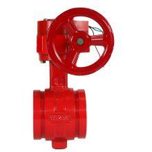 Cast Iron Grooved End Butterfly Valve for Fire Fighting Manual High Temperature Fire Valve With Handle
