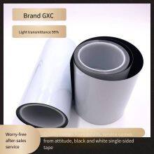 99.9% Fully Light-blocking Ultra-thin 0.05 White Adhesive Pet Black-and-white Single-sided Tape, Soft and Non-curling Led Tape thumbnail-5