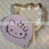 YangJiang Factory Manufature Food Safe 2pcs Stainless Steel Hello Kitty Cookie Cutter thumbnail-2