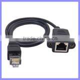 RJ45 Male to Female Screw Panel Mount Cable