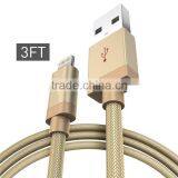Nylong & TPE Mfi Original 8 Pin Circular Connector Wholesale USB Cable for IOS thumbnail-1