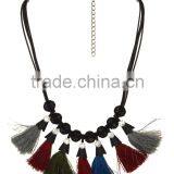 Trendy Fashion Tassel Rhinestone Necklace thumbnail-1