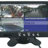 High Quality 7 Inch Car Quad Digital LCD Monitor(Four Camera Inputs)