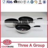 High Quality 18/8 Stainless Steel Frypan With Whitford Non-sticking Coating