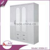 Hotel Furniture Simple Design Wardrobe Closet Double Door Wooden White Hotel Wardrobe Designs thumbnail-2