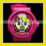 2016 Hot Sell Products Bros Baby Rinne Women Waterproof PVC Band Rubber Wrist Pink Watch thumbnail-1