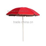 solid red silver coated nylon fabric basic size beach umbrella