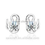 wholesale sterling earring silver 925 with Austrian zircon swan Style