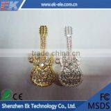 OEM 2015 New Design Diamond Guitar Shape Usb Flash Drive Metal for Gift