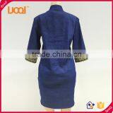Fashion Embroidery Design Women Denim Dresses thumbnail-3