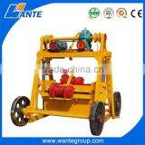Linyi Wante Machinery Egg Laying Mobile Manual Brick Making Machine for Sale QT 40-3B