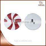 Sewing 2 Holes White/Red Round Pattern Wood Buttons 2.5cm