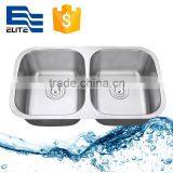 Double bowl 50/50 stainless steel kitchen sink stainless steel