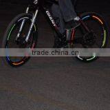 Blue Fluorescent Cycling Bicycle Bike Wheel Rim Decal Reflective Stickers thumbnail-4