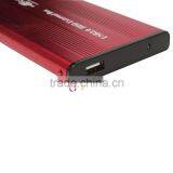 2.5" Red USB 2.0 IDE HD 2.5 HDD Hard Drive Enclosure Case thumbnail-5