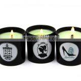 Unique Scented Candle Matte Black Glass Jars thumbnail-2