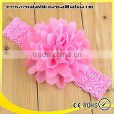 Lace Elastics Chiffon Flower Baby Hair Colorful Head Bands thumbnail-2