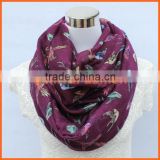 2014 New animal print scarf Swallow birds loop infinity scarf For Her Women Fashion Accessories