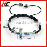 2013 Wholesale New Arrival Fashoin Alloy Cross Crystal Bracelet