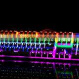 Mechanical Keyboard, CK104 RGB Backlit Wired Mechanical Gaming Keyboard With Blue Switches