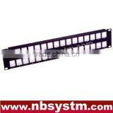 32 port UTP Blank Patch Panel 19" 2U, available for Cat5e or Cat6 Keystone Jacks