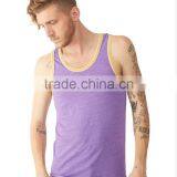Custom Plain Two-Tone Mens Stringer Tank Top
