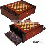 2 in 1 Wooden Chess Humidor Box thumbnail-1